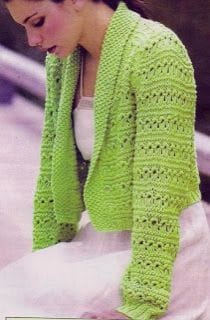 Suéter verde abierto