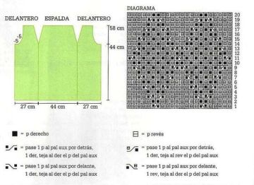 Chaleco con rombos punto