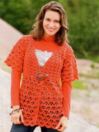 Chaqueta cruzada en naranja