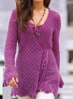 Chaqueta cruzada en color morado