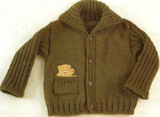 Suéter verde para un niño